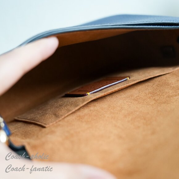 NWT Coach CP107 Amelia Saddle Bag Shoulder Bag Crossbody in Gold/Deep Blue - Picture 11 of 11